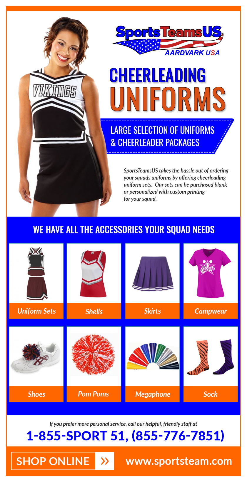 Cheerleading Uniforms, Highest Quality, Lowest Price - Sports Teasm US
