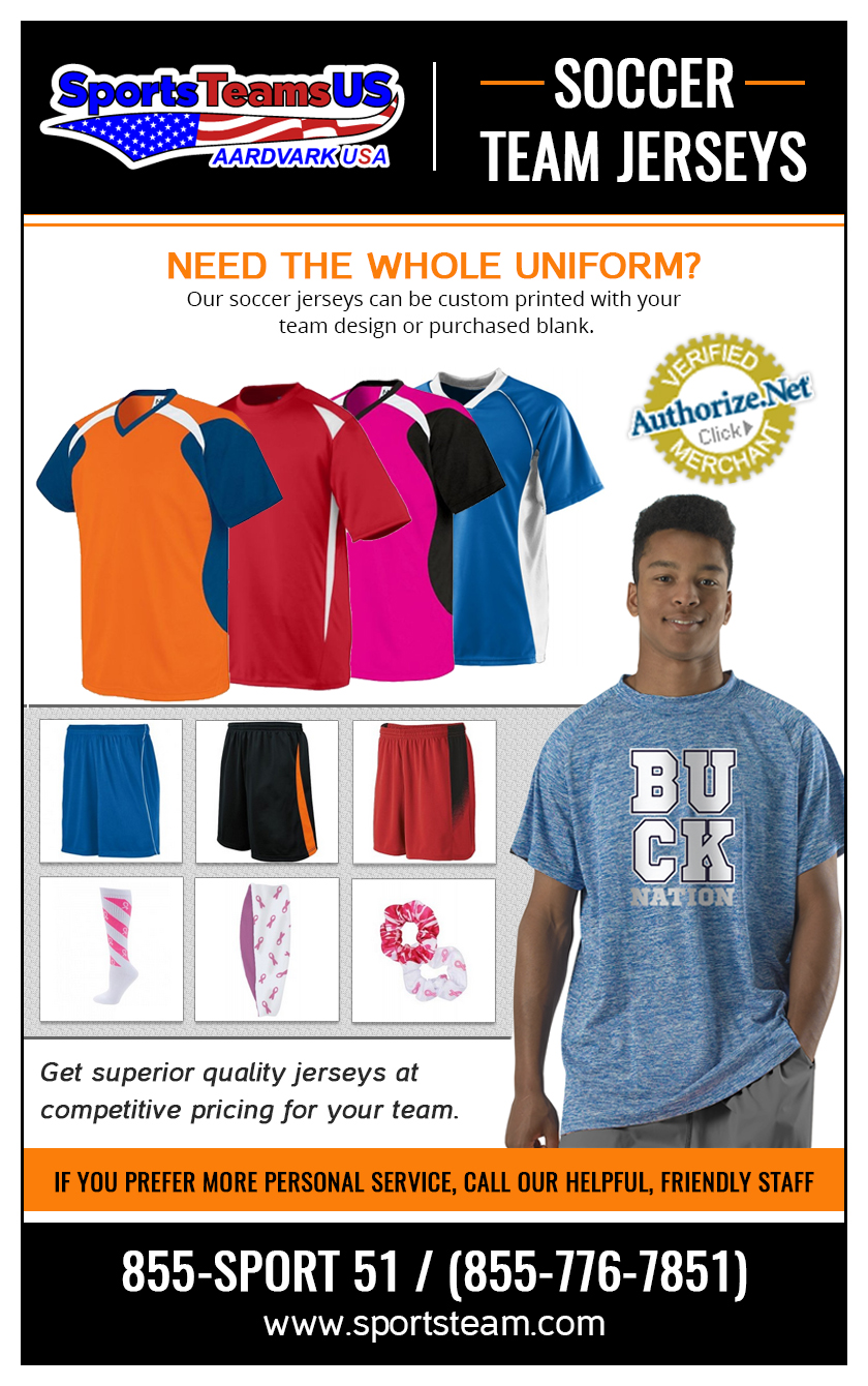 Soccer Teamwear &amp; Uniforms - Shop Soccer Team Jerseys